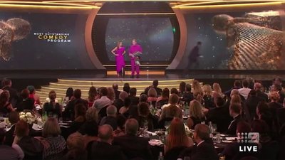 Peter Helliar and Kat Stewart spoof #JacketGate